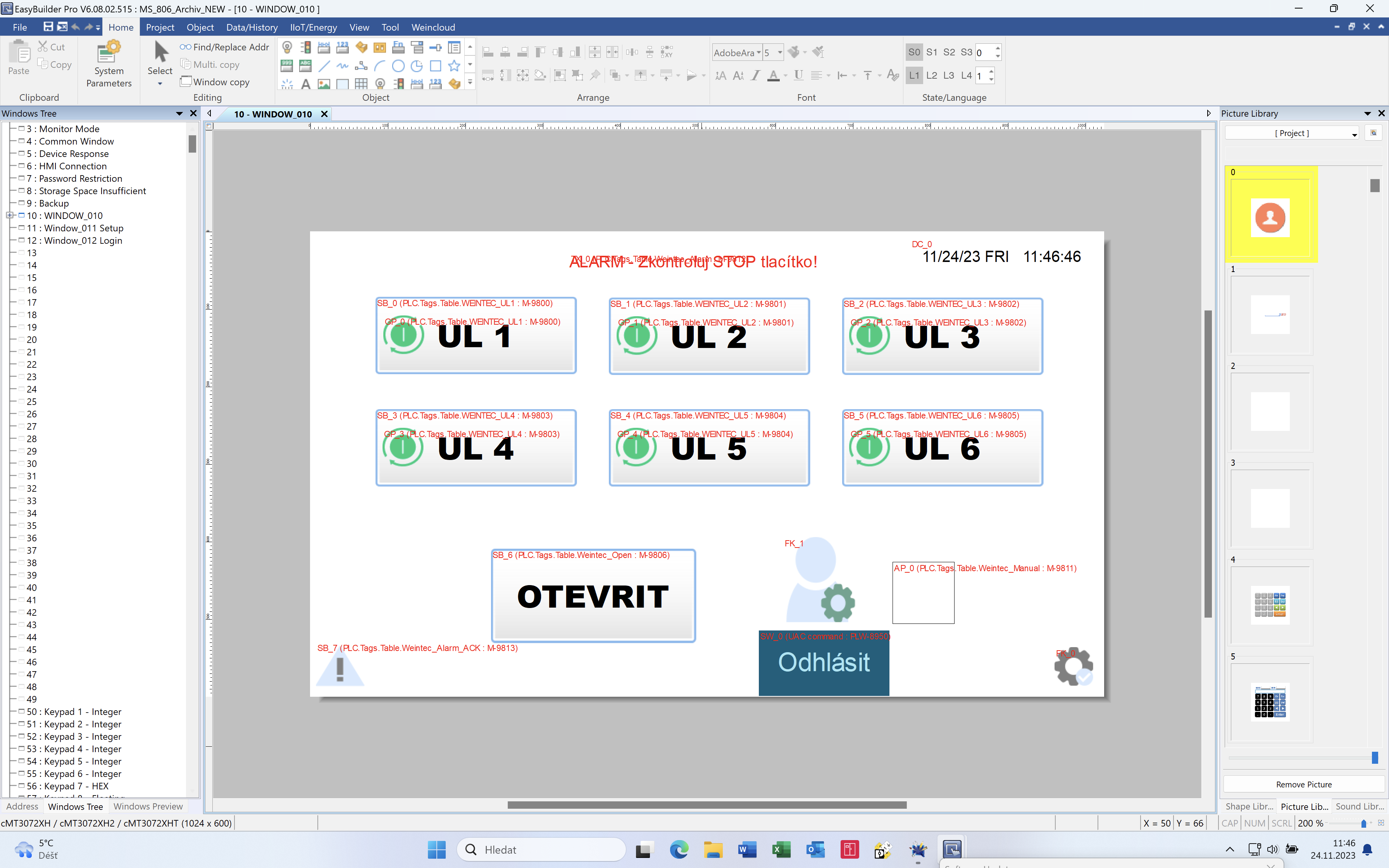 EasyBuilder – tvorba HMI Weintek