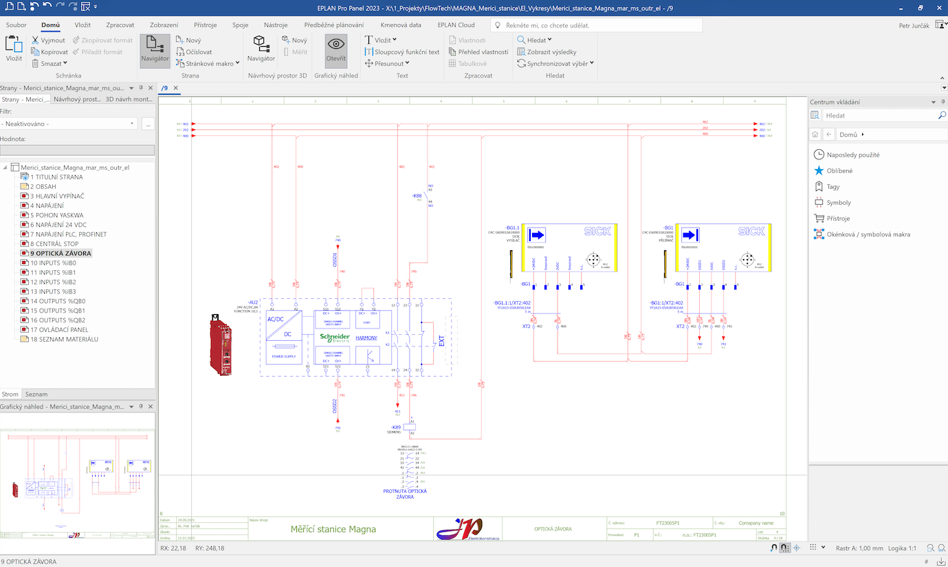 EPLAN – elektrotechnická dokumentace