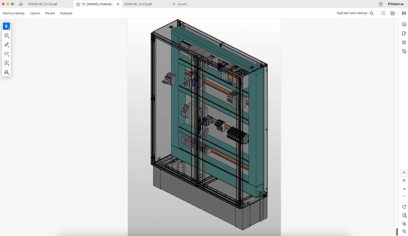 Solid Edge – 3D model rozvaděče